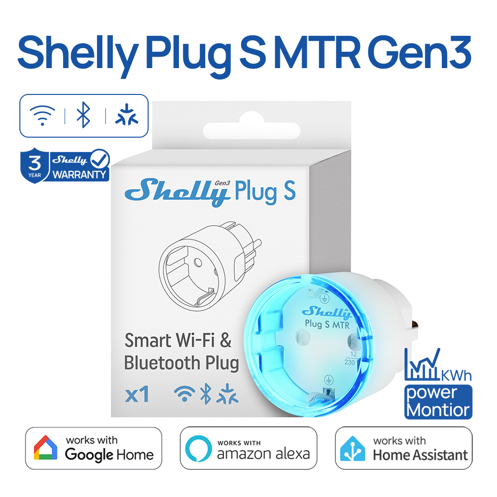 Shelly Relay Module - Inteligentne gniazdko Shelly Plug S MTR