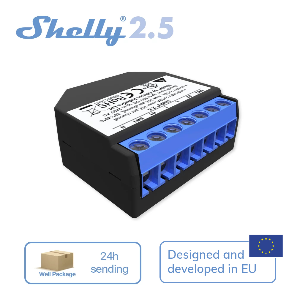 Shelly Relay Module - Shelly 2.5 Smart Home Podwójny przekaźnik