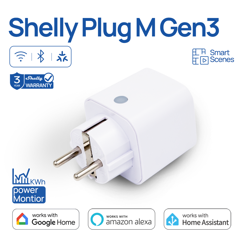 Shelly Relay Module - Inteligentna wtyczka WiFi Shelly Plug M