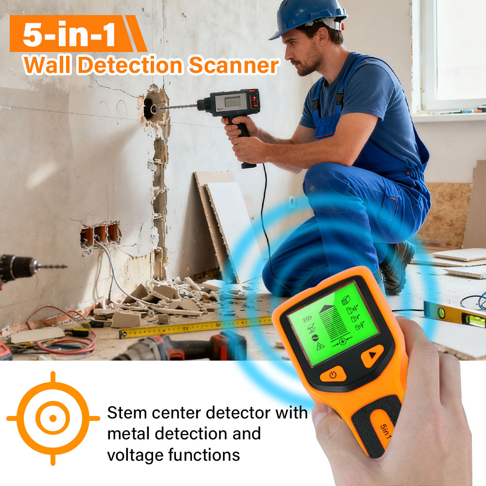 Water Leak Detector Wired - Detektor kołków ściennych 5 w 1,