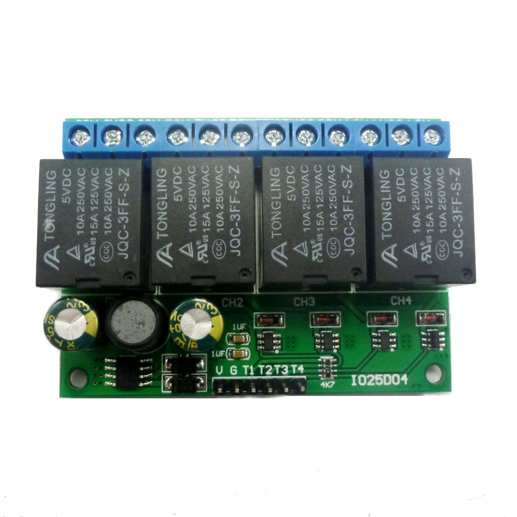 Shelly Relay Module - Moduł przekaźnika bistabilnego 4-kanałowego DC 6V-24V