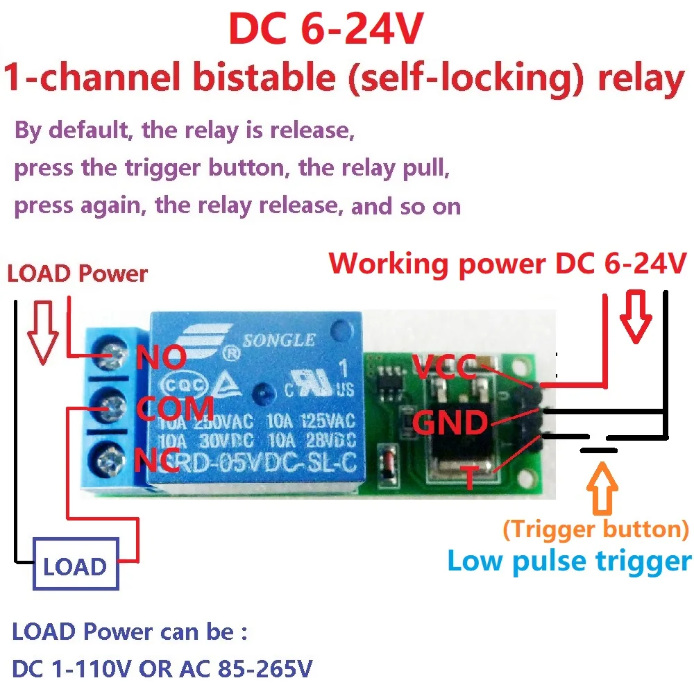 Home Automation With Arduino - Moduł przekaźnika bistabilnego DC 6V 9V