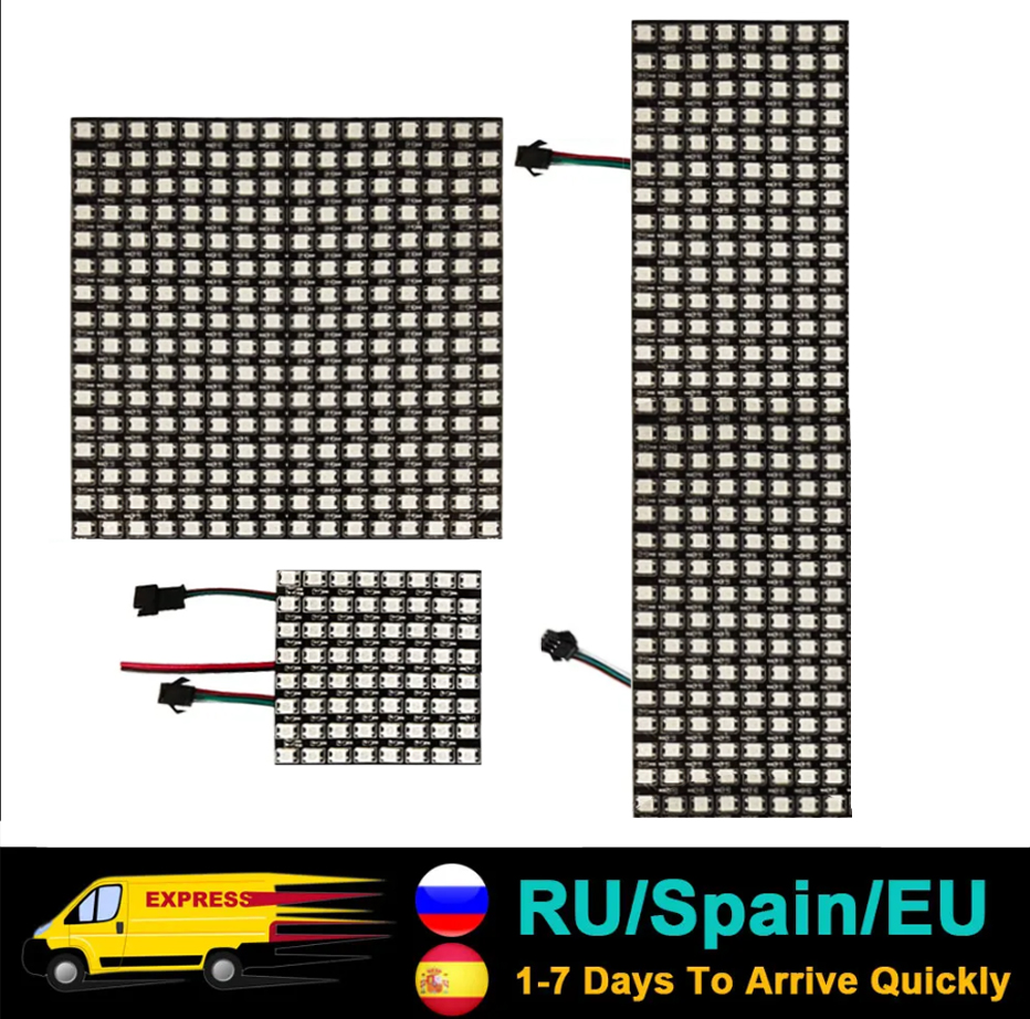 Rgb Led Matrix 8X8 - DC5V WS2812B 5050 RGB SMD elastyczny