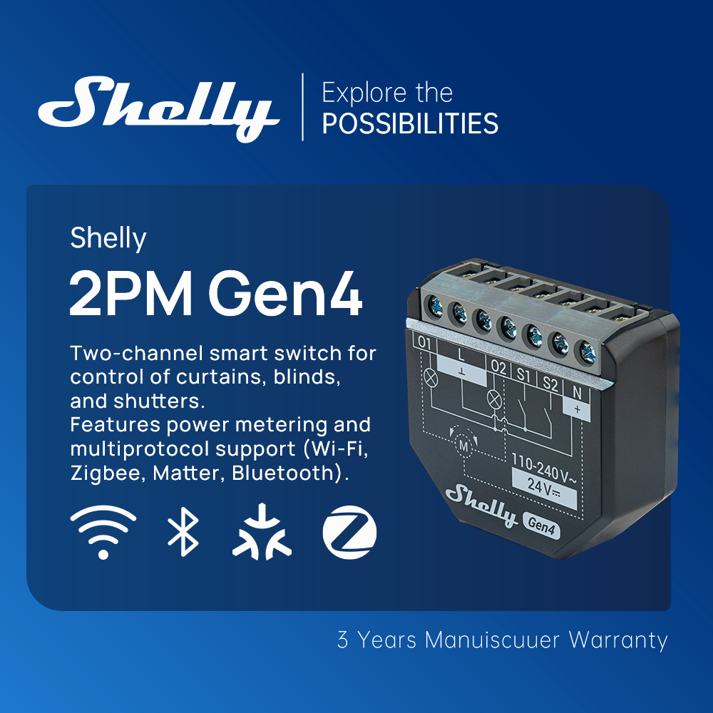 Shelly 2PM Gen4 Zigbee 2-kanał – Shelly Relay Module recenzja i cena