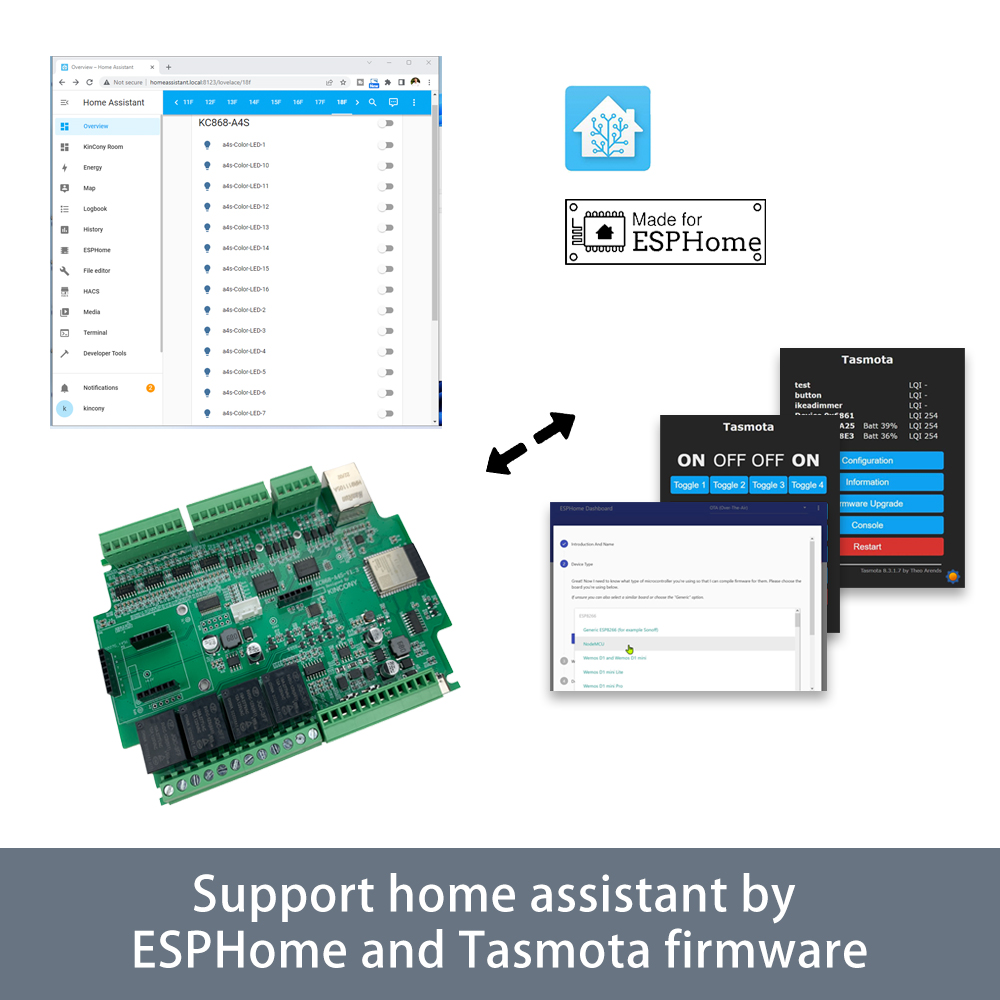 KC868-A4S ESP32 ESPhome Tasmot – Home Automation With Arduino recenzja i cena