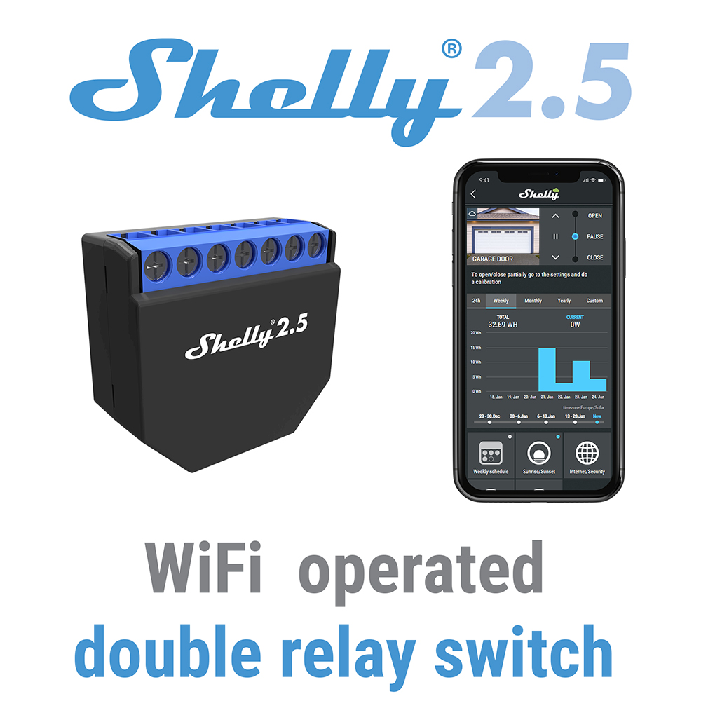 Shelly 2.5 Smart Home Podwójny – Shelly Relay Module recenzja i cena