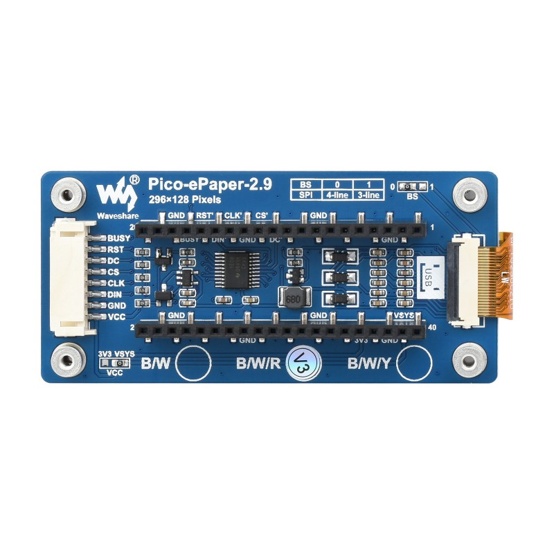 Waveshare Pico-ePaper-2.9-B, 2 – Display Epaper 2.9 recenzja i cena