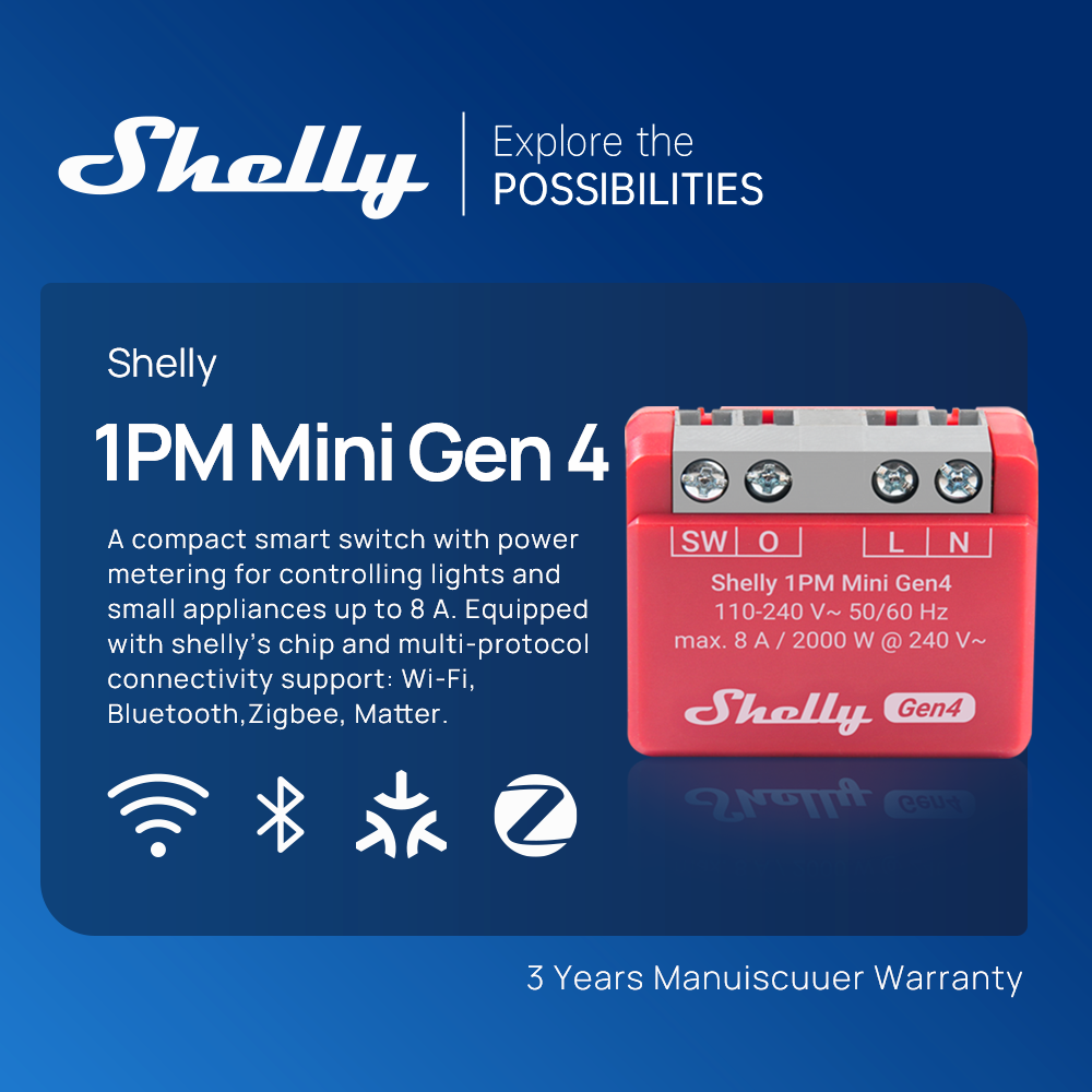 Shelly 1PM Mini Gen4 Zigbee In – Shelly Relay Module recenzja i cena