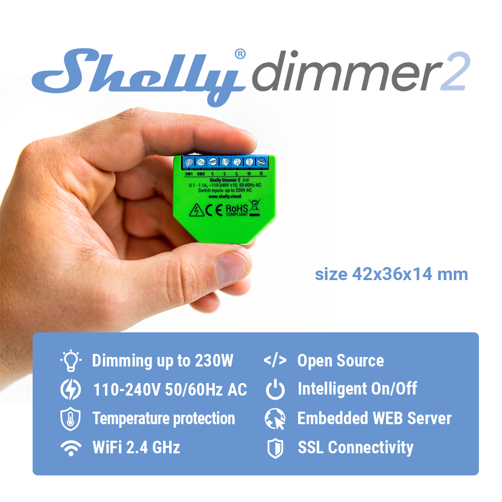 Shelly Dimmer 2 Smart Switch M – Shelly Relay Module recenzja i cena